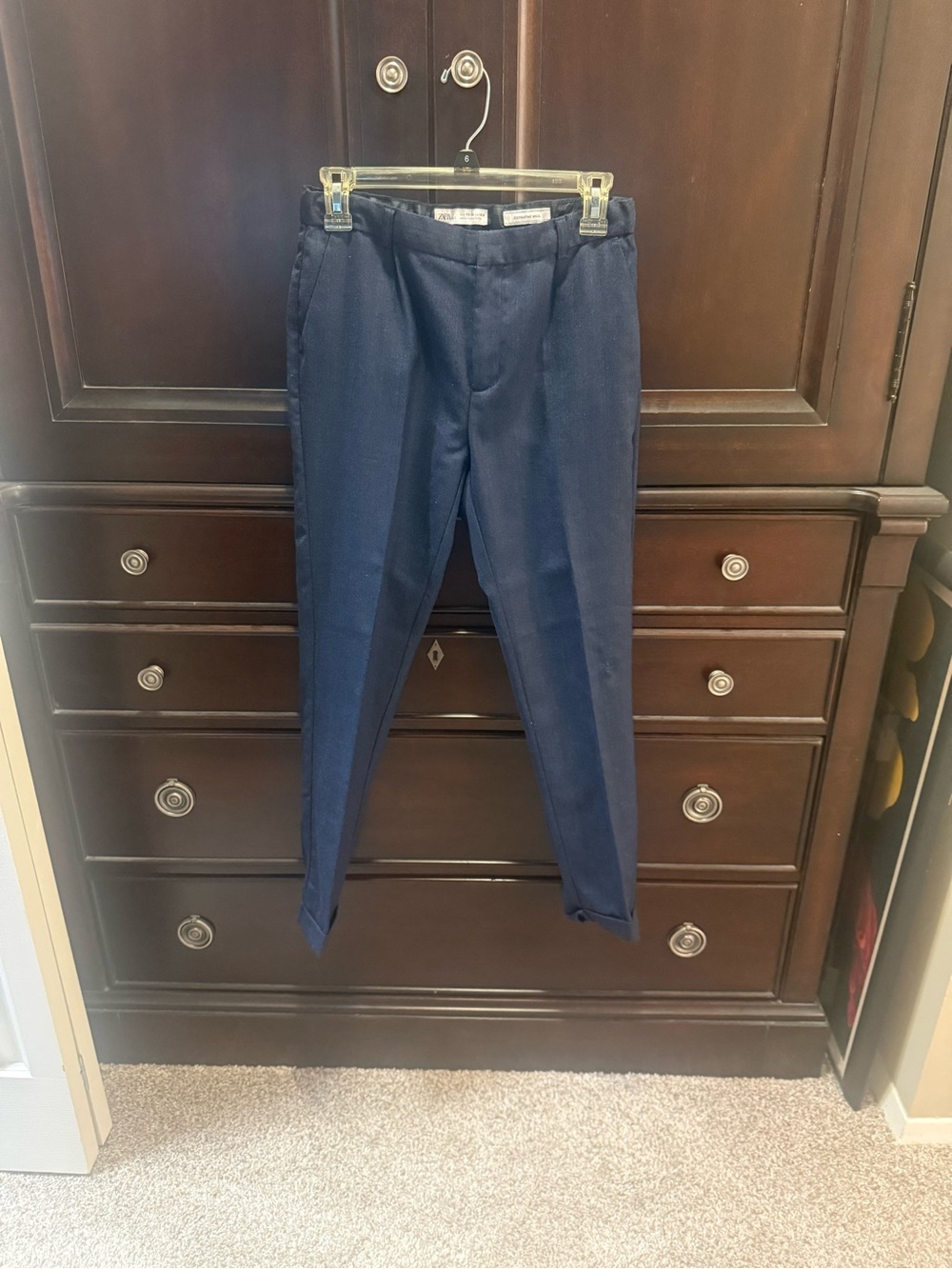 Zara Big Kids Navy Blue Suit and Vineyard Vines dress shirt - Picture 4 of 9